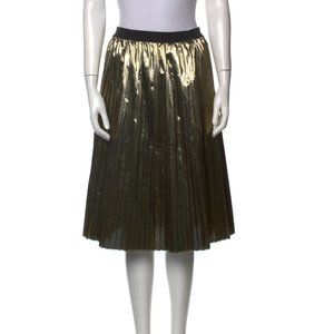 Red Valentino Gold Pleated Skirt